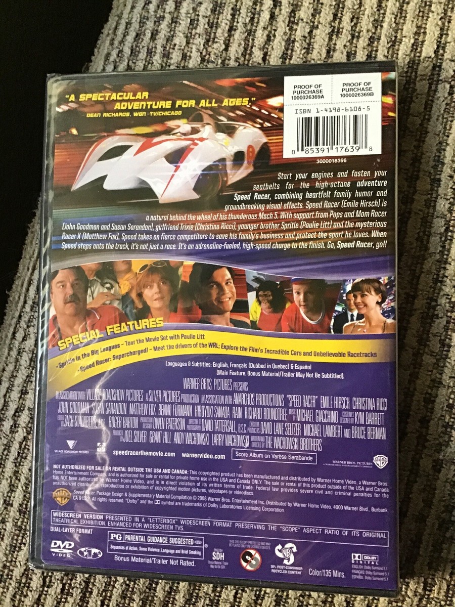 SPEED RACER 2008 VERSION, EMILE HIRSCH, SUSAN SARANDON, WIDESCREEN