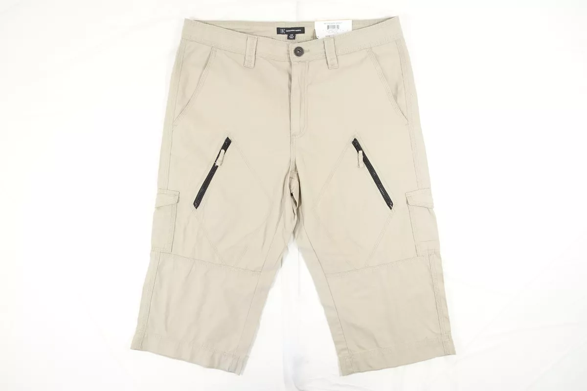 INC INTERNATIONAL CONCEPTS LIGHT BEIGE 33 BELOW KNEE LONG SHORTS