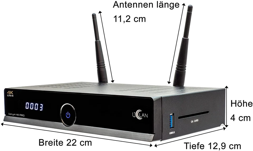 Enigma 2 Receiver 4K UHD Uclan Ustym Combo 2x DVB-S2X Open Atv Hdmi HDR - Bild 2 von 4