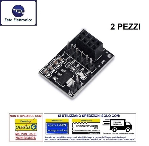 2 Pieces Adapter For Module Wireless NRF24L01 +2,4Ghz Card Arduino - Picture 1 of 2