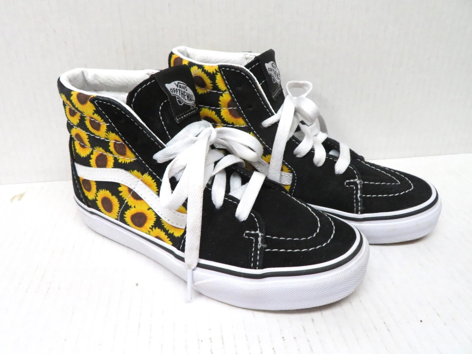Scarpe da tennis alte Vans Sk8 Hi Youth girasole nere scamosciate taglia 1 5 ottime
