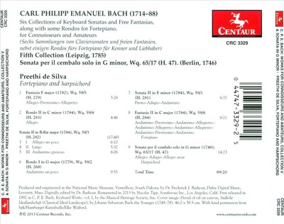 CARL PHILIPP EMANUEL BACH: FIFTH COLLECTION, WQ. 59 NEW CD