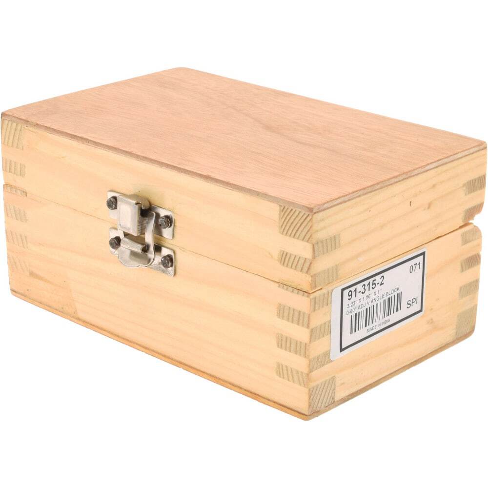 SPI 91-315-2 Adjustable Angle Block (0-60°) - Tool Steel, 3"L X 1"W X 1-11/32"H, 90° Vee