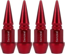 Red Aluminum Tire Valve Stem Caps For Cars Trucks Bikes And Motorcycles 46Mm