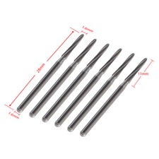 6 Pcs Dental Surgical Zekrya Carbide Tungsten Bone Cutters Finishing FG Bur 28mm