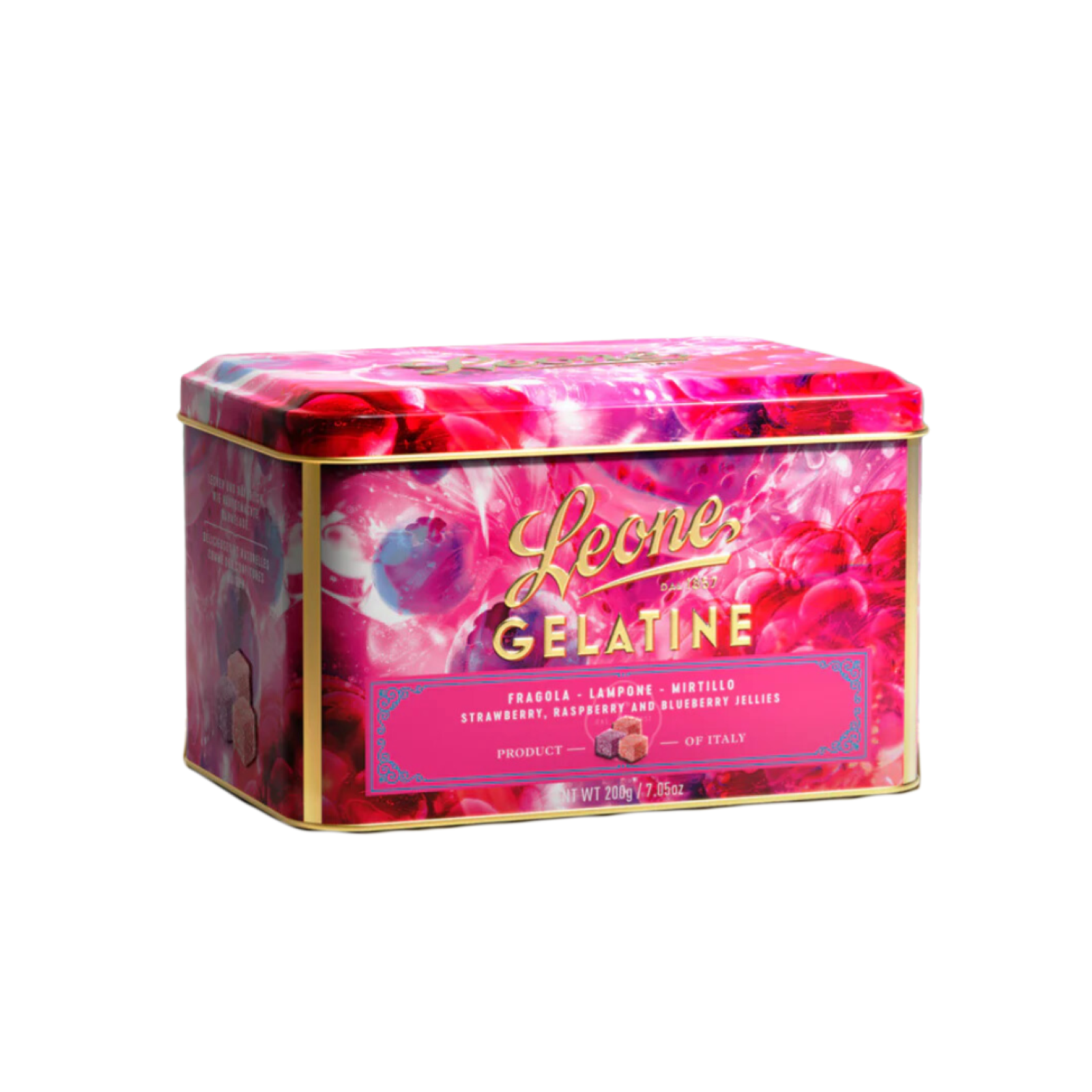Caramelle Morbide Cubifrutta Frutti Di Bosco Pastiglie Leone Latta da 200 g