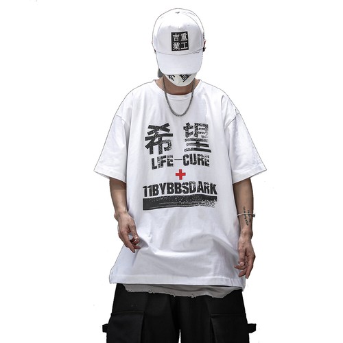 Niepce Men's Hope Japanese Kanji Urban Half Sleeves Graphic T-Shirt - Picture 8 of 16