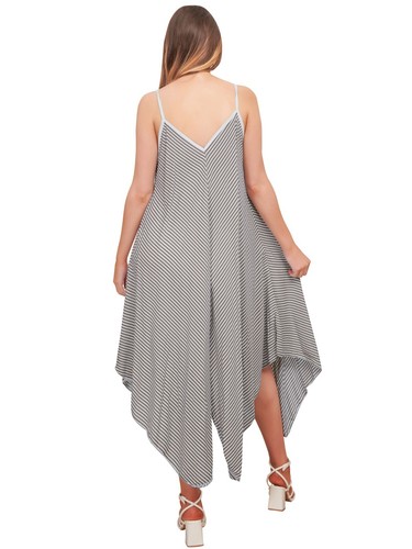 Maxi vestido de verano italiano con tirantes estampado de playa con cuello en V sin mangas para mujer - Imagen 195 de 253