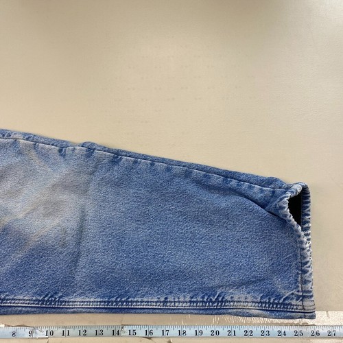 Carhartt Flannel Lined Relaxed Fit Jeans Mens 34x26 HEMMED Distressed B155 DST - Picture 13 of 16