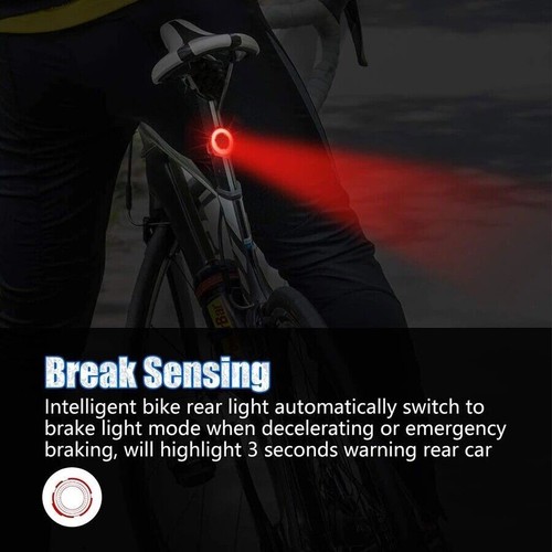MEROCA Smart Brake Sensing LED Bicycle Rear Light, Auto On/Off Bike Taillight - Picture 5 of 22
