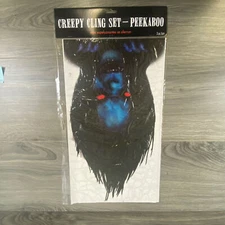 Peekaboo Creepy Window Cling Set 3 Designs Halloween Party Scary Decor Haunted