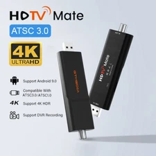 4K ATSC 3.0/1.0 QAM-B TV Tuner Stick over-the-air OTA Signal Meter DVR Record