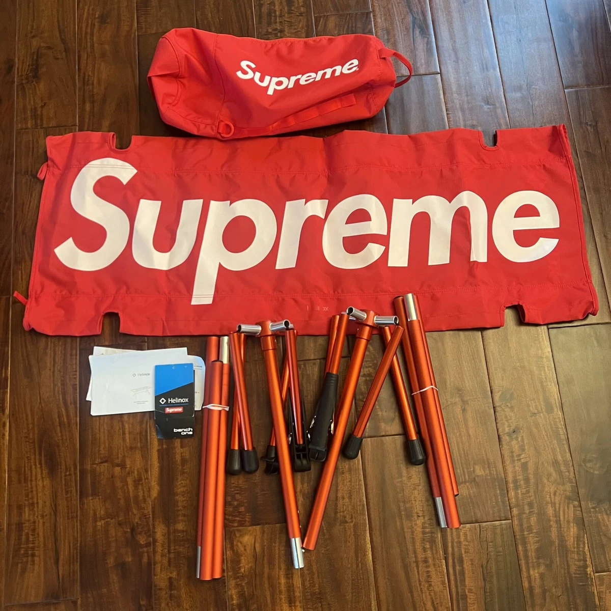 Supreme Helinox Bench One Red SS22 RARE Camping Outdoor Chair