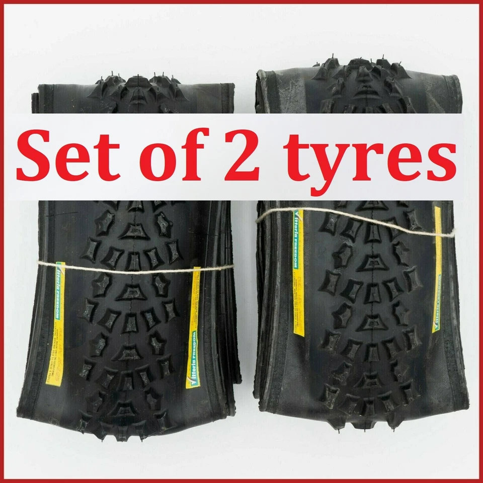 NOS PAAR VITTORIA FREEDOM MTB MOUNTAINBIKE REIFEN VINTAGE ALT 26x2.125 SCHWARZ