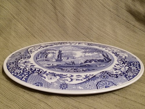 SPODE c1816 Blue Italian Camilla 11.5" Cake Plate/Platter transfer ware EUC - Picture 4 of 6