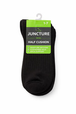 NEW Juncture Kids Low Cut Socks Size 1-7 Black Set of 3 Pairs