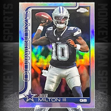 2025 Chrome - Joe Milton III - #85 REFRACTOR COWBOYS MINT