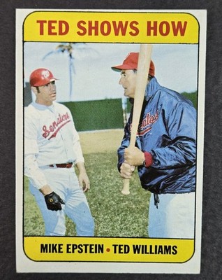 ''Ted Shows How'', Ted  Williams 1969 Topps Card - High # 539 Mike Epstein, - READ