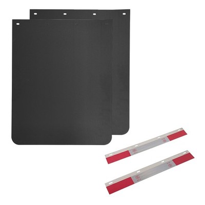 24''x30'' Black Mud Flaps with Reflective Tape for Semi Trucks, 2 Pack