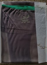 Vintage Hanes 615-L Stockings 1 Pair w/Box, Barely Black, Sz. 10-L, Long