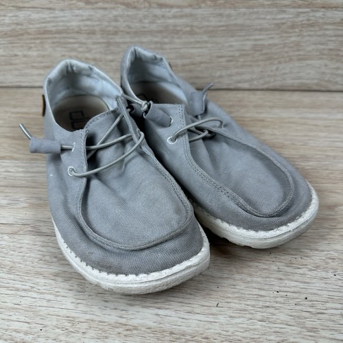 Hey Dude Wendy Chambray grigio chiaro scarpe mocassino casual da donna taglia 9 - Foto 2 di 10