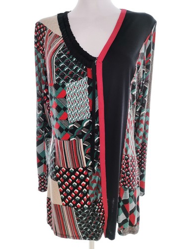 Tunique Blouse En Viscose Noir HIGH USE – Taille 38 – Neuf Avec étiquettes – Style Formel