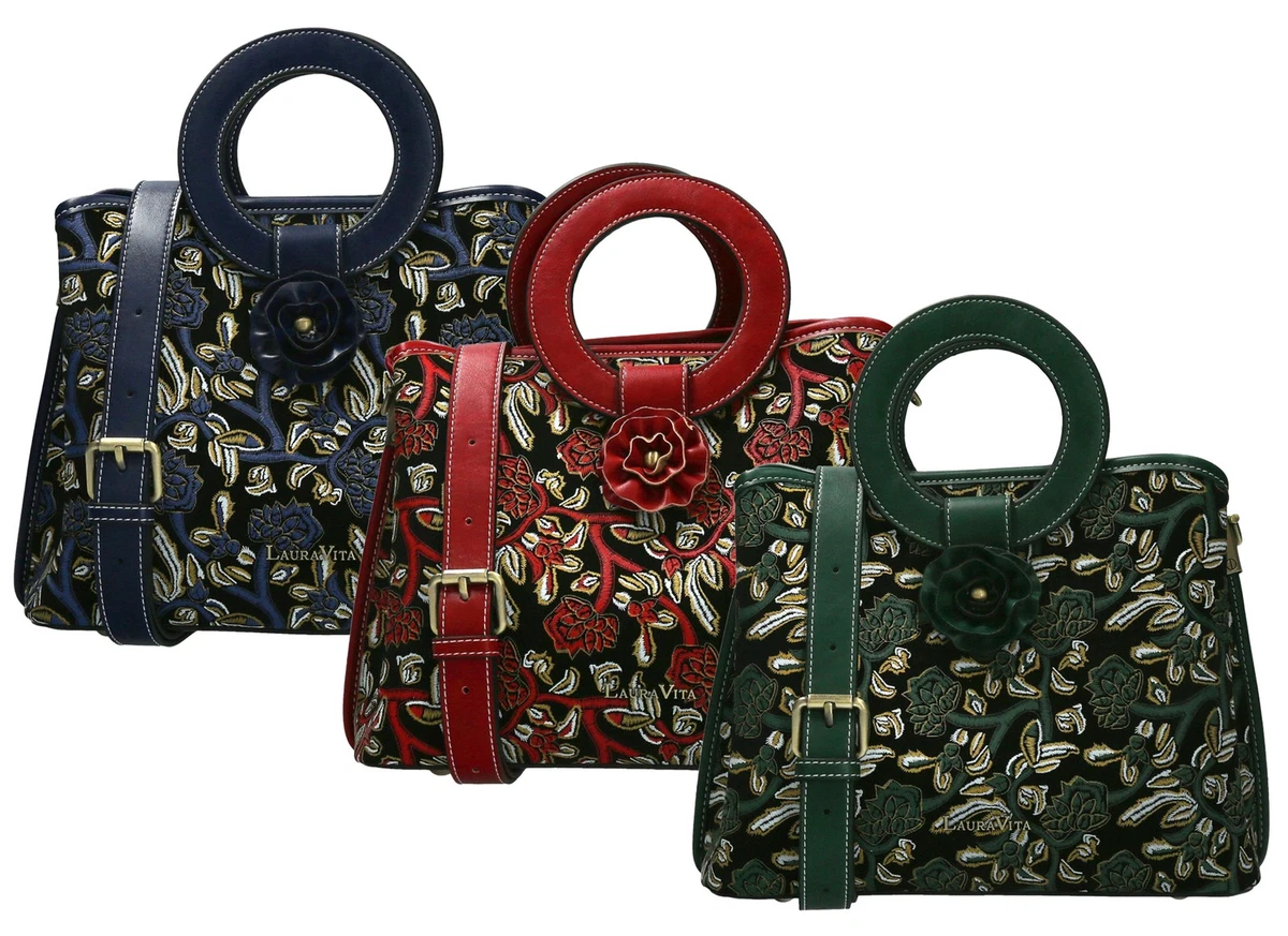 Mohiriya Borsa Tote In Vera Pelle Grandezza Media Con Cerniera E Motivo Floreale Patchwork, Multicolore - 4