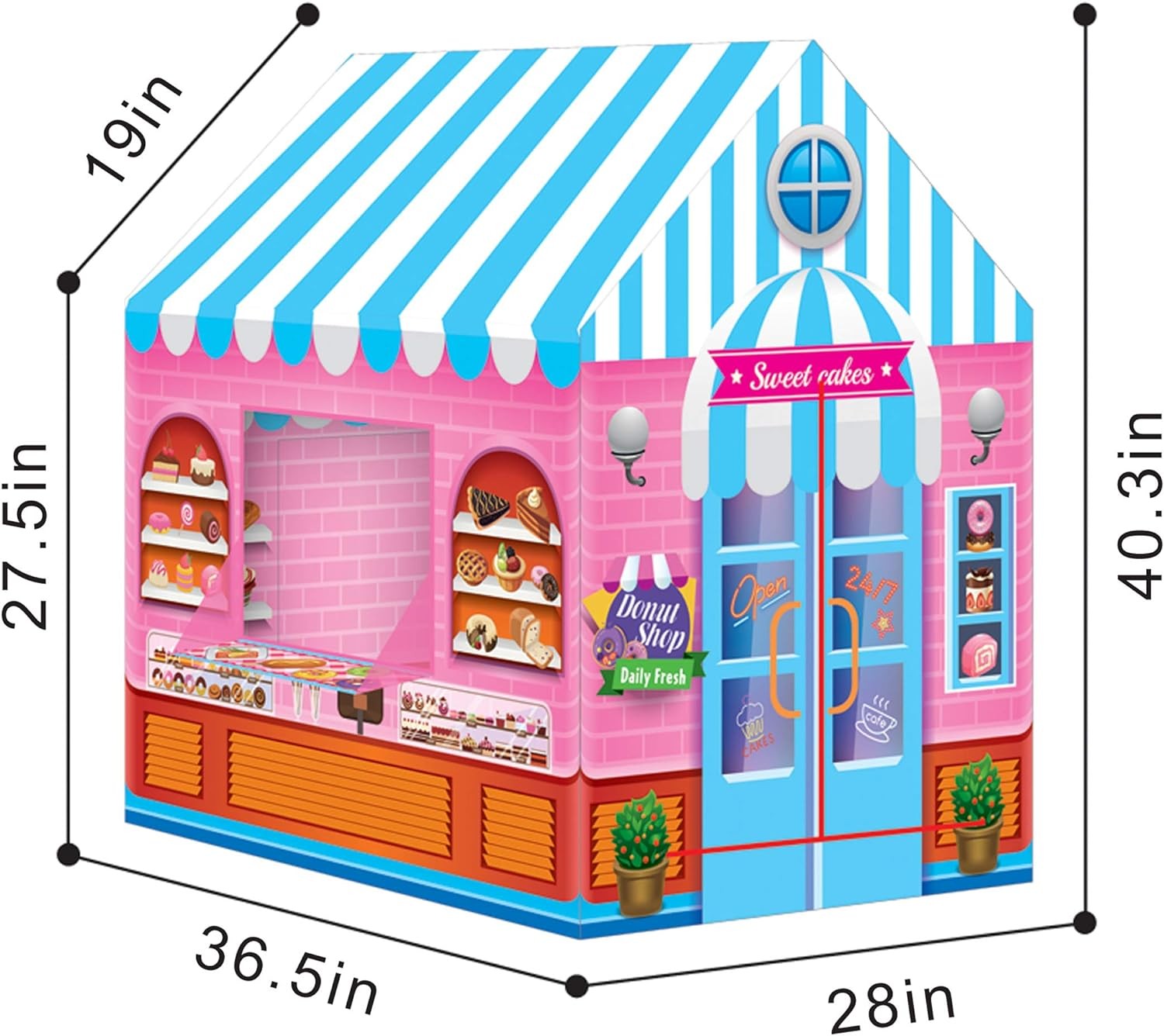 Kiddie Play Tent for Kids Candy Playhouse Boys & Girls Indoor Outdoor Toy 