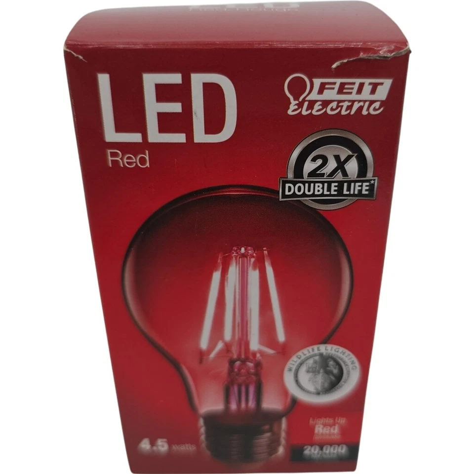 Feit Electric A19 Red LED Light Bulb 4.5 Watts - Image 3 of 4