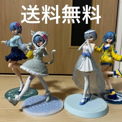 Re Zero Rem Figure Set of 4 Authentic Collectible Anime Figures Japan