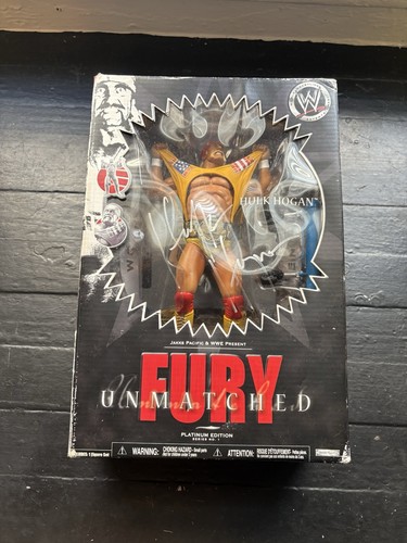 Rare signed Unmatched Fury Hulk Hogan Platinum Series # 1 handsigniert