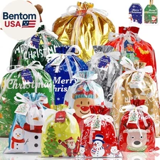 Christmas Bags 30Pcs Christmas Drawstring Gift Bags Assorted Sizes Large Medium