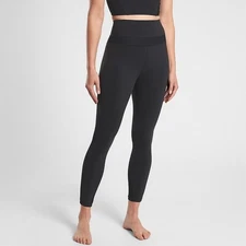 Athleta Black Luxe Mesh 7/8 Leggings Size S