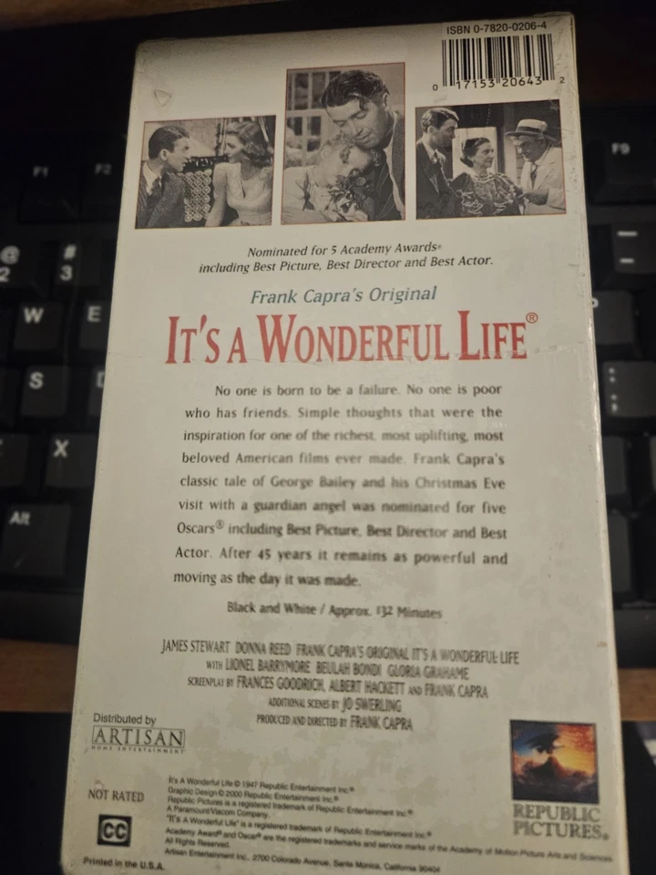 It's a Wonderful Life (VHS, 1993, Uncut Version) Brand New Sealed! - Image 2 of 2
