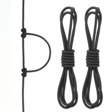 2pcs Archery D Loop Rope 2 FT, Bow D Loop String Release Material, Black