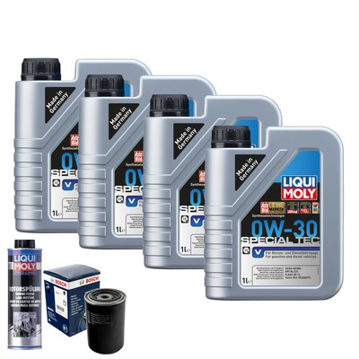 Motoröl 0W30 LIQUI MOLY Special Tec V 4L+BOSCH Ölfilter +Spülung