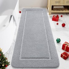 Bathroom Rugs, 24" x 60" Long Bath Rug, Non Slip Washable Bathroom Runner Rug