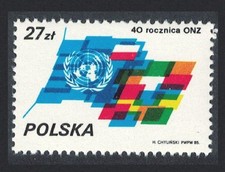 Poland 40th Anniversary of UNO 1985 MNH SG#3017 Sc#2711
