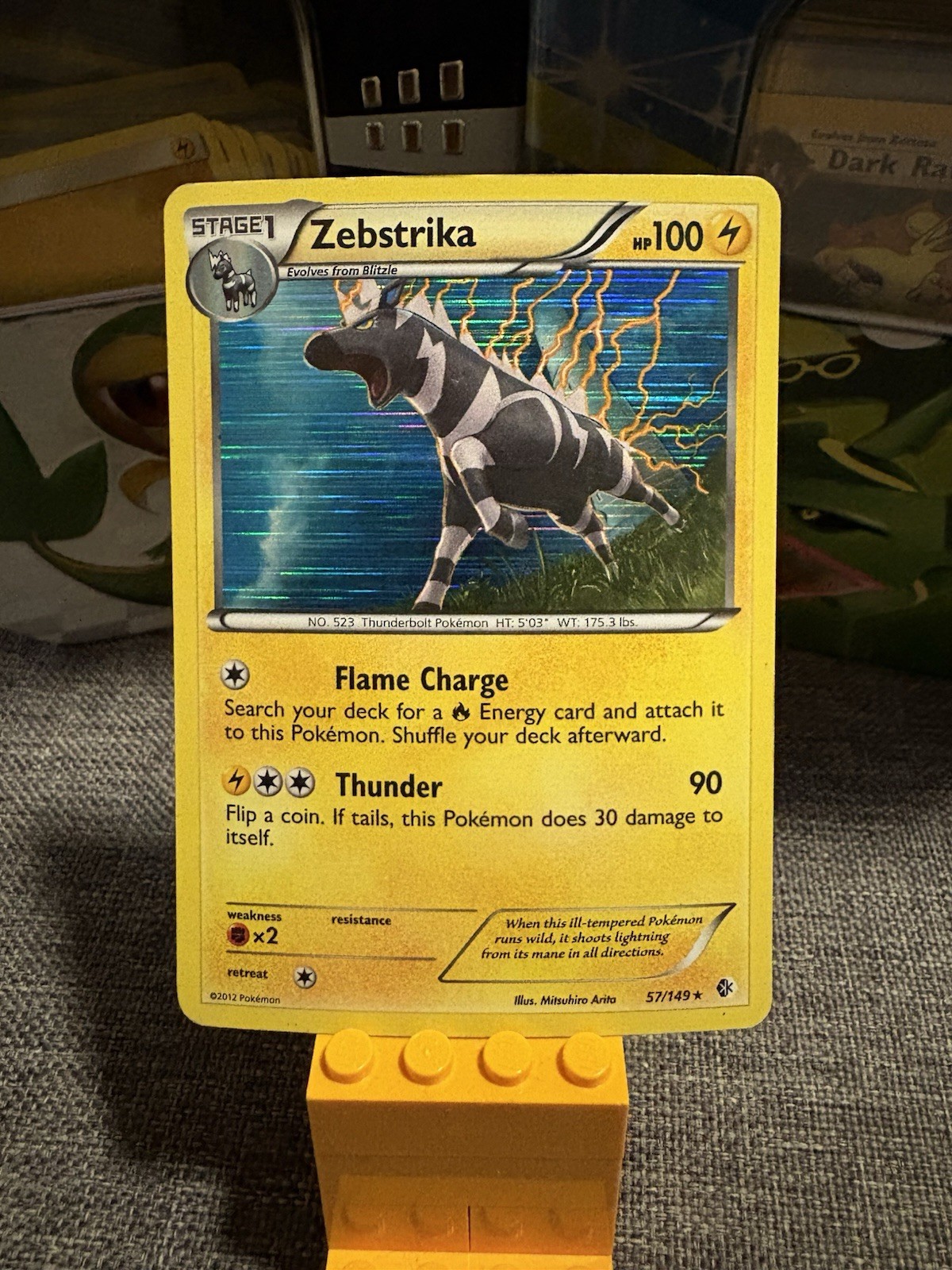 Zebstrika 57/149 Boundaries Crossed Holo Pokemon Tcg Card