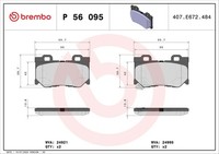 Bremsbelagsatz Scheibenbremse Prime Brembo P 56 095 FüR Nissan Z34 Infiniti Q50
