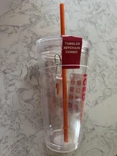 JUST RELEASED - Dunkin’ Iced Tumbler With Dunkin’ Cup Keychain /24oz / NWT