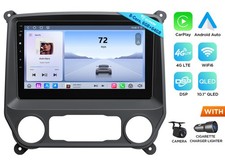10.1"Android Auto 6 64GB CarPlay Car Stereo 4G GPS for Chevy Silverado 14-18 DSP