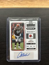 2022 Contenders Alex Wright Rookie Ticket Autograph Auto RC #184 Browns