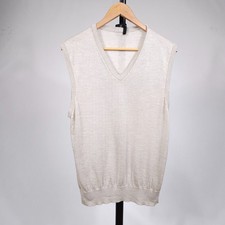Ermenegildo Zegna Cashmere Silk Vest V-neck Mens size L Duties Paid USA 