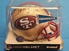 JERRY RICE AUTOGRAPHED Throwback MINI RIDDELL HELMET PSADNA