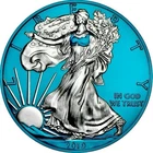 2019 Space Blue 1 oz American Silver Eagle $1 Coin “Space Metals” (500 Mintage)