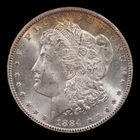 GSA 1884-CC $1 Silver Morgan Dollar MS 64 NGC # 6459744-016 + Bonus