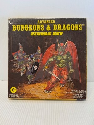 Vintage AD&D Monsters Figure Set 1980s Grenadier #5002 Pewter Metal Miniatures