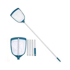 POOLWHALE Upgrades Swimming Pool Telescopic Leaf Net Skimmer Rake with Adjust...