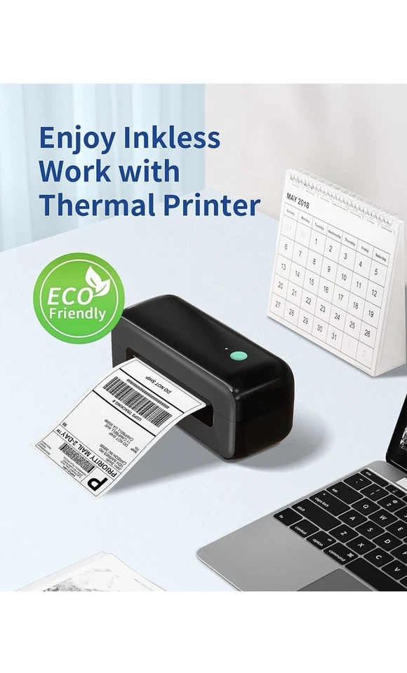 4x6 Bluetooth Thermal Shipping Label Printer for Small Business Package Mail Lot - Image 4 of 4